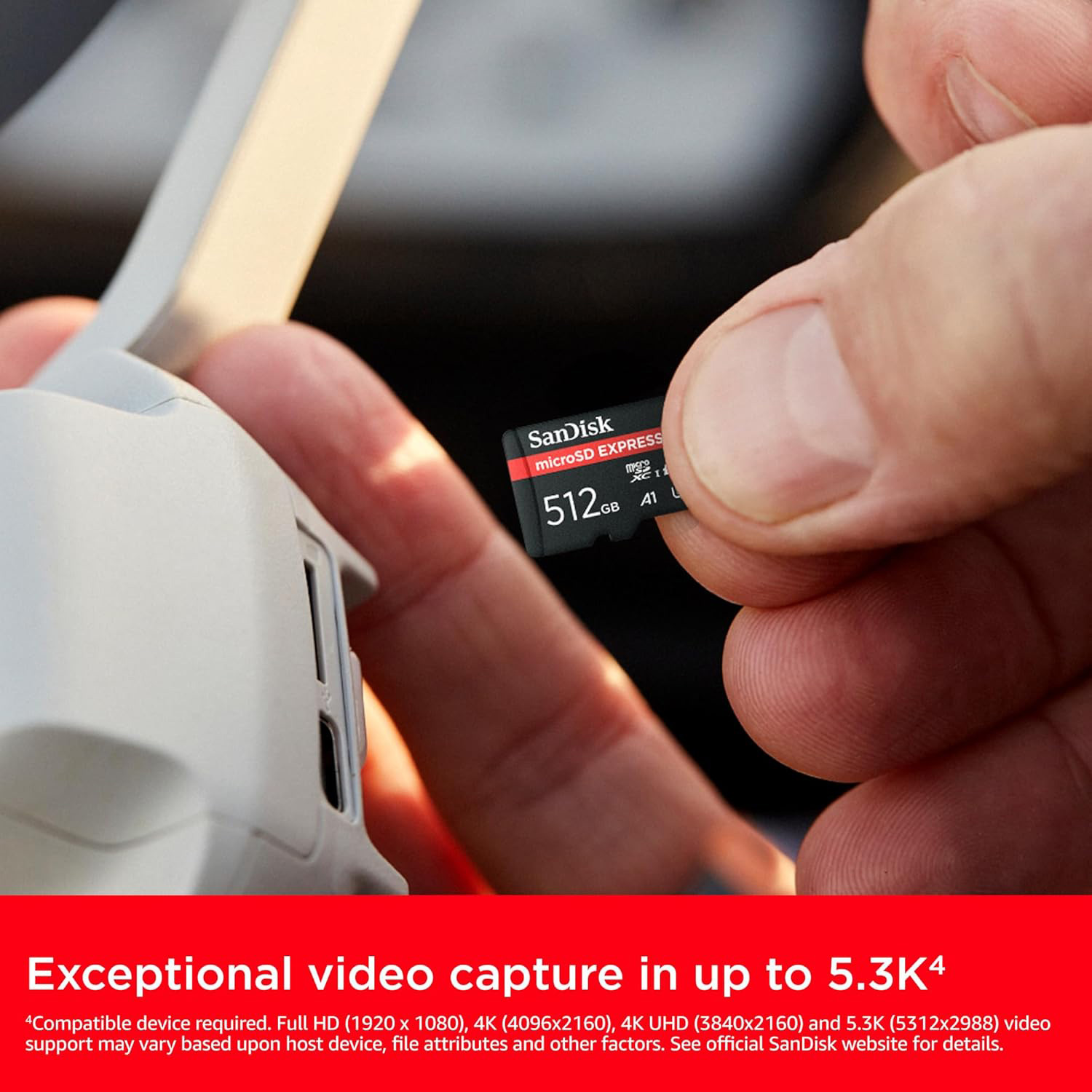 Карта пам'яті SANDISK microSDXC Express 512GB UHS-I U3 A1 Class 10 (SDSQXFN-512G-GN4NN)