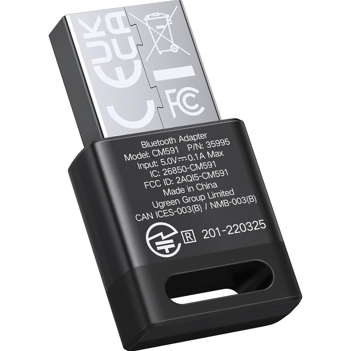 Bluetooth адаптер UGREEN CM591 Bluetooth 5.3 Adapter (35995)