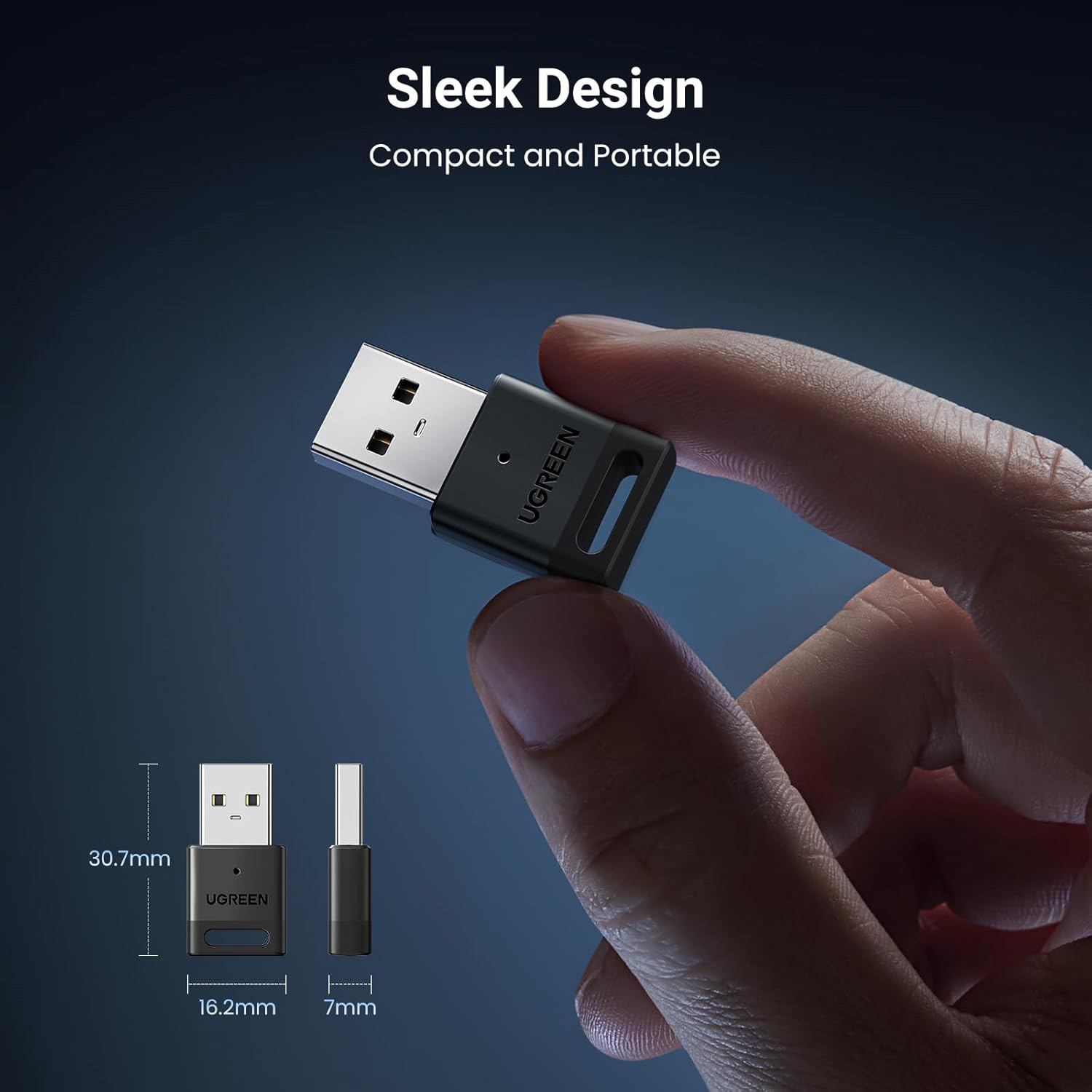 Bluetooth адаптер UGREEN CM591 Bluetooth 5.3 Adapter (35995)