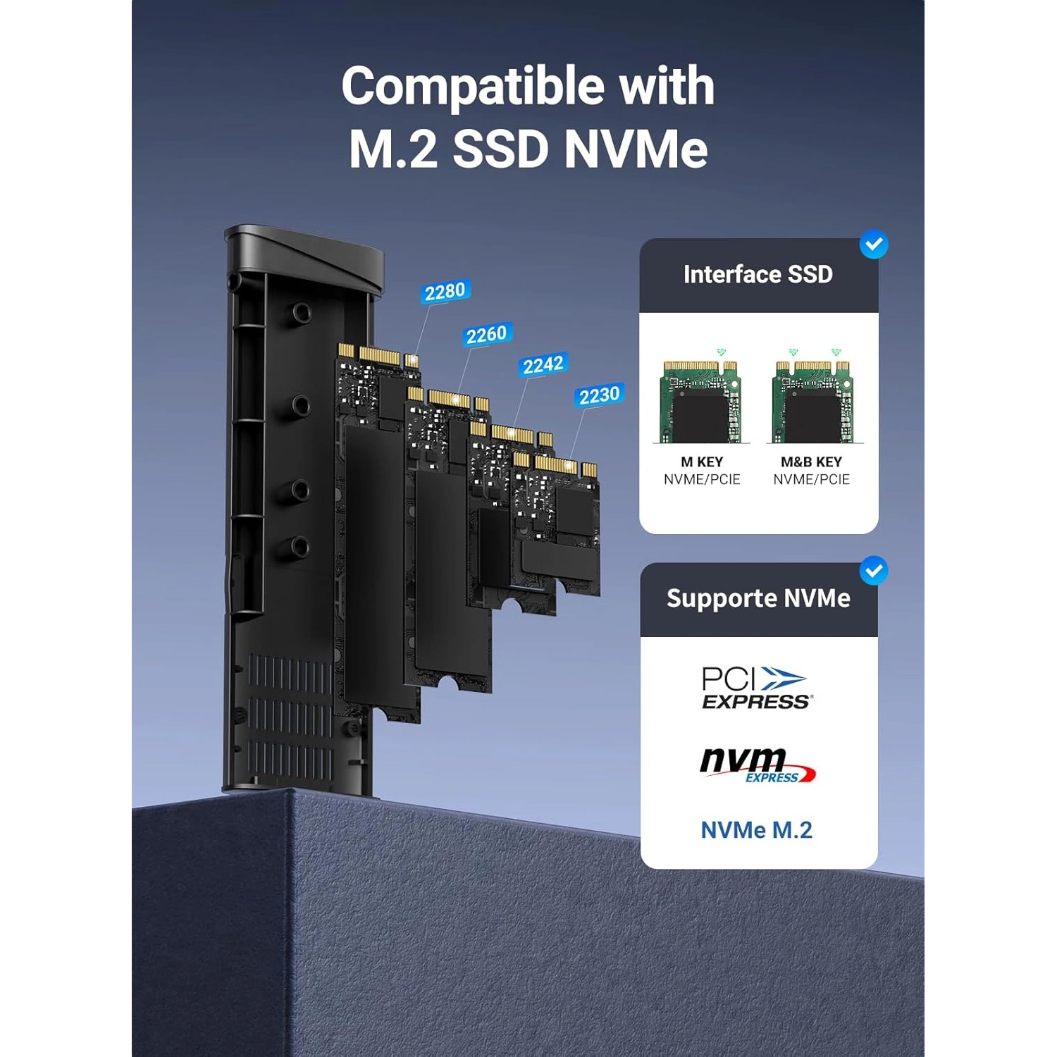 Карман внешний UGREEN CM767 NVMe PCIe M.2 to USB3.2 (35267)