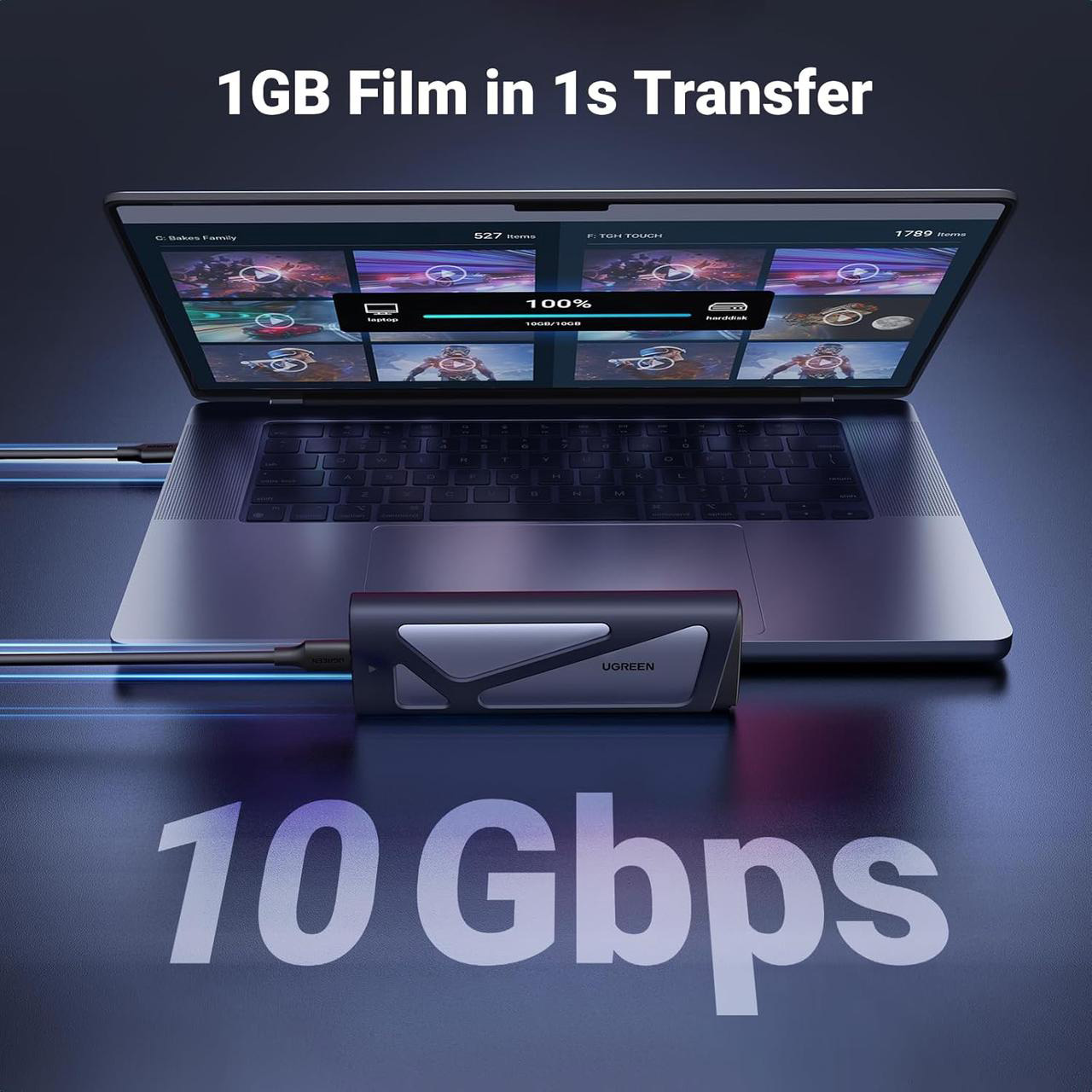 Карман внешний UGREEN CM767 NVMe SATA M.2 SSD to USB3.2 (15813)