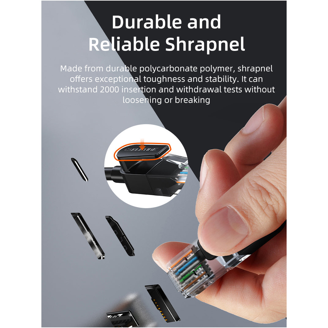 Патч-корд CABLETIME U/UTP Cat.6 CCA 3м Black (CN60N)