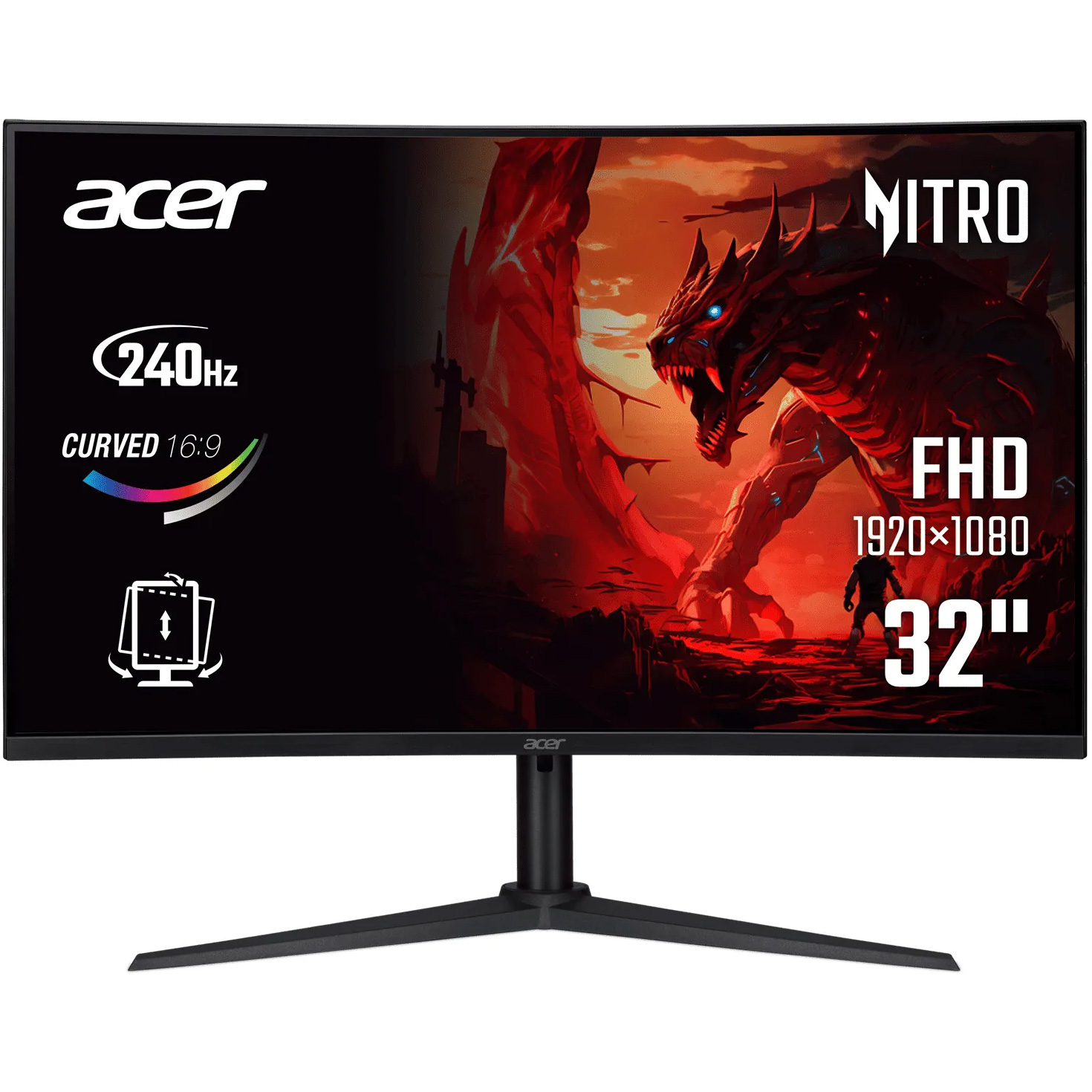 Монітор 31.5" ACER Nitro XZ320QW0bmiiphx (UM.JX0EE.005)