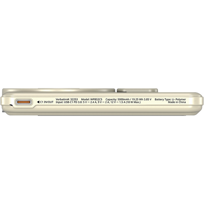 Повербанк MagSafe VERBATIM Charge 'n' Go 20W 5000mAh Gold (32253)