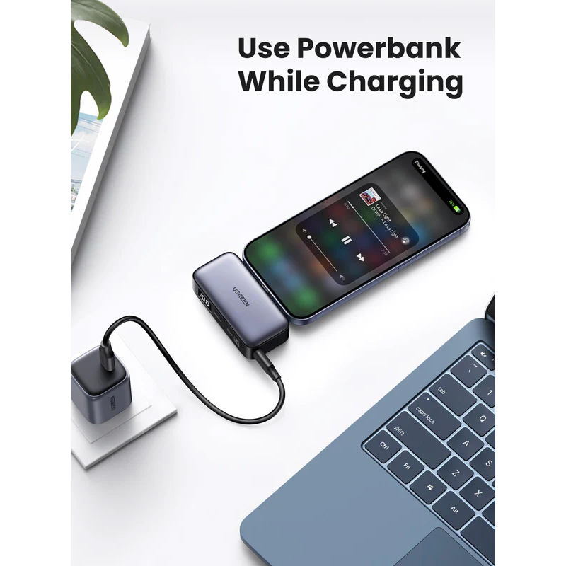 Повербанк UGREEN PB503 Mini 22.5W 5000mAh Gray (35338)