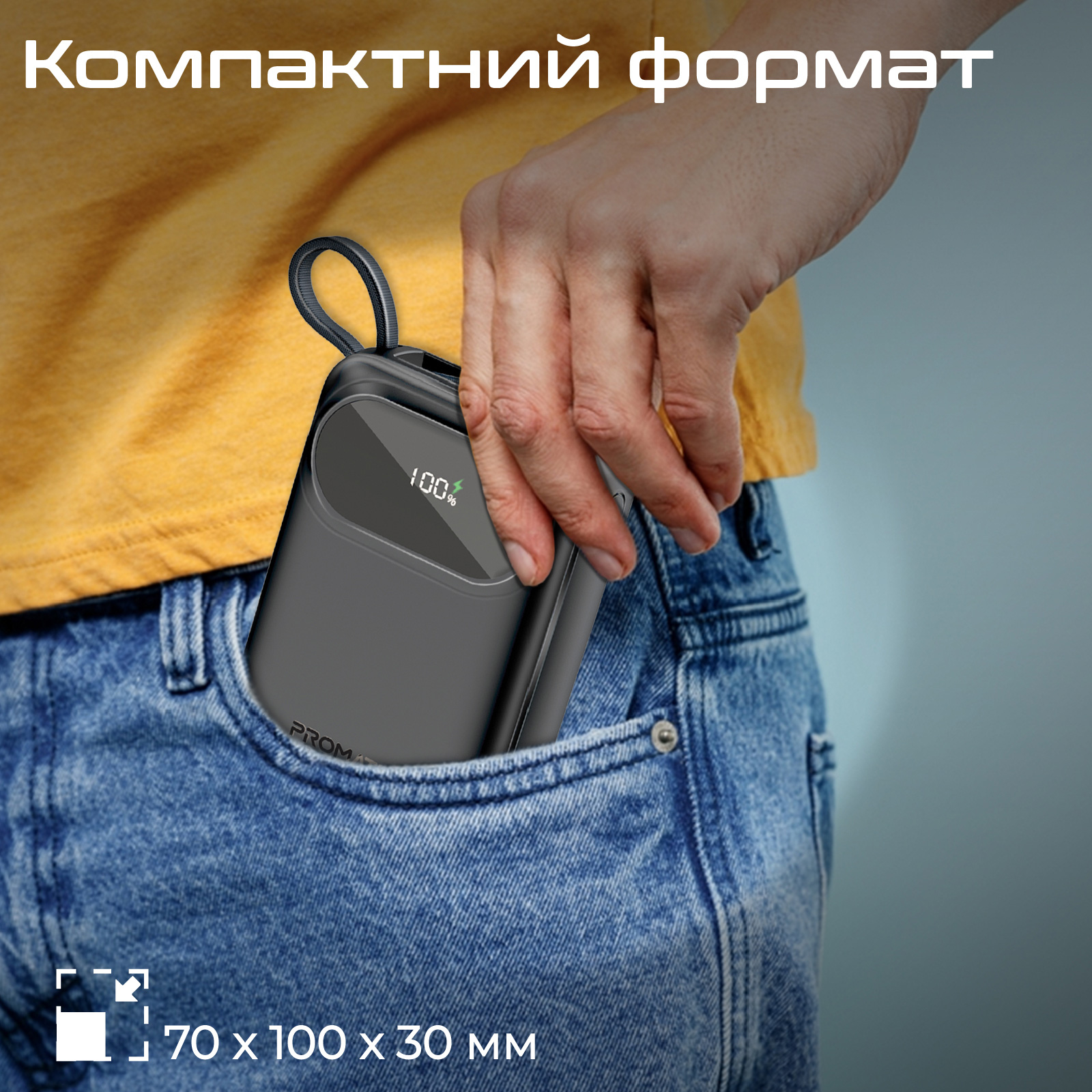 Повербанк PROMATE PowerPod-20 35W 20000mAh Black