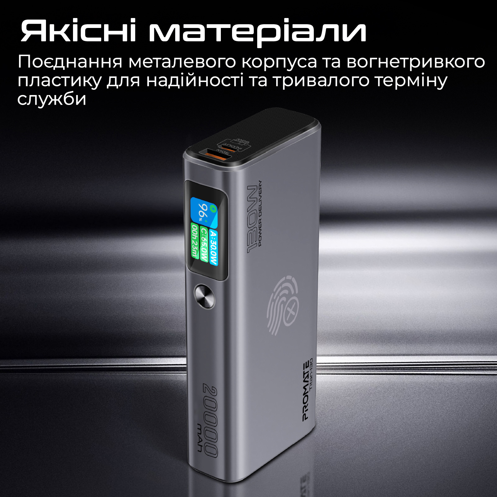 Повербанк PROMATE Titan-130 130W 20000mAh