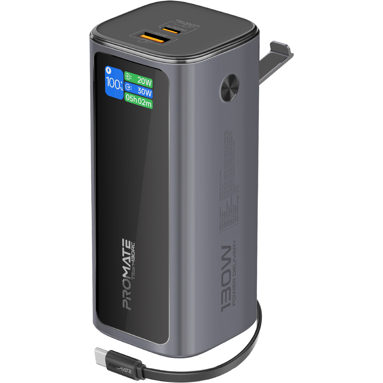 Повербанк PROMATE Titan-130RC 130W 20000mAh