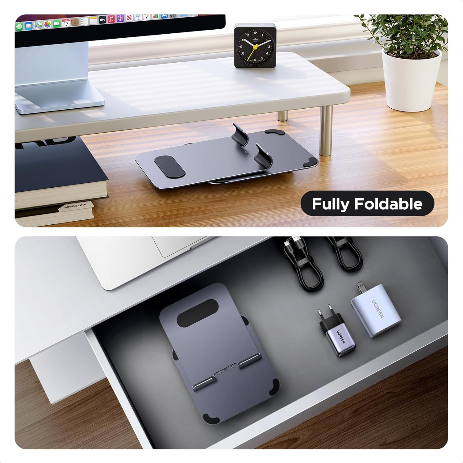 Підставка для смартфона/планшета UGREEN LP891 Aluminum 360 Rotating Tablet Stand Gray (45860)