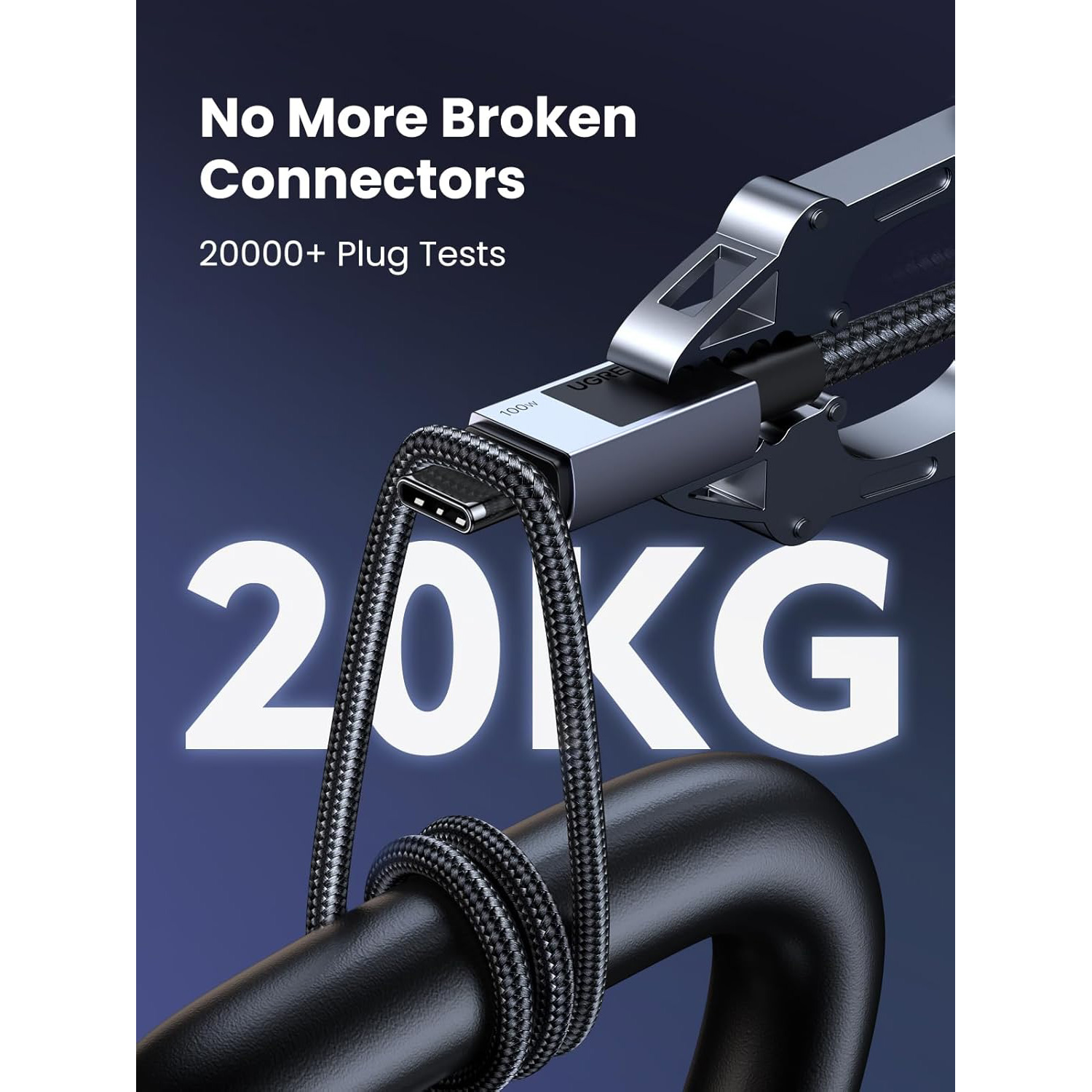 Кабель UGREEN L512 USB 2.0 Type-C to Type-C PD100W 3м Black (45065)