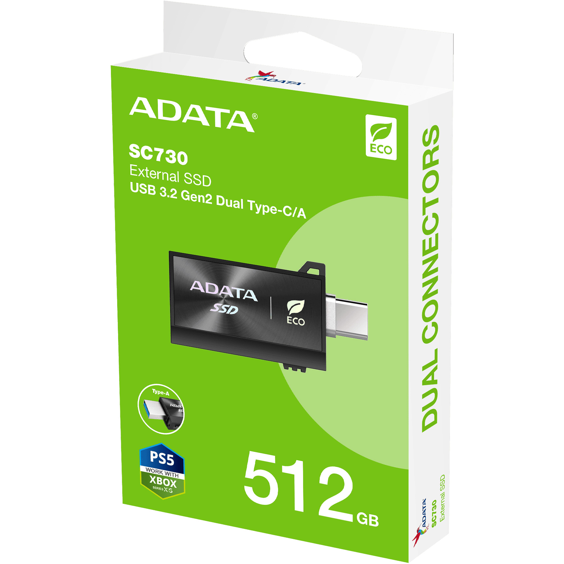 Портативний SSD диск ADATA SC730 512GB USB3.2 Gen2 (SC730-512G-CACTI)