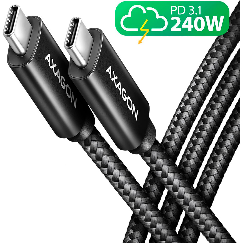 Кабель AXAGON USB-C to USB-C PD3.1 240W 2.5м