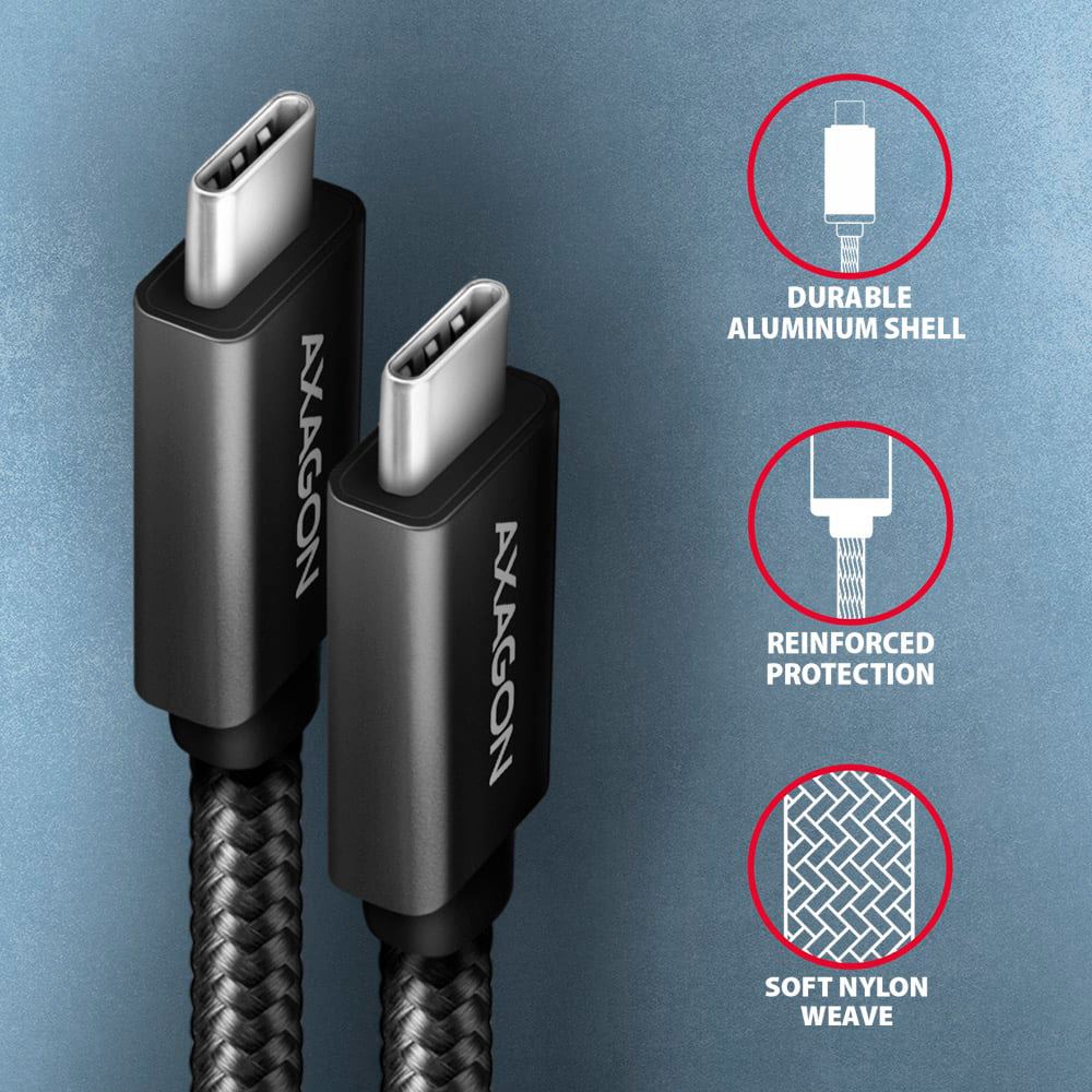 Кабель AXAGON USB-C to USB-C 20Gbps 1м