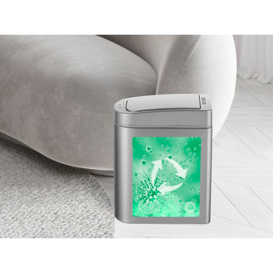 Умная корзина для мусора XIAOMI NINESTARS Waterproof Sensor Trash Can 7L Space Silver (DZT-7-2)