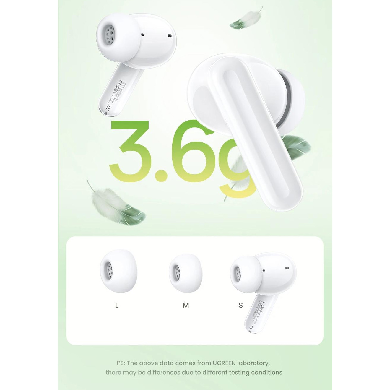 Наушники UGREEN WS207 HiTune P3 White (45110)