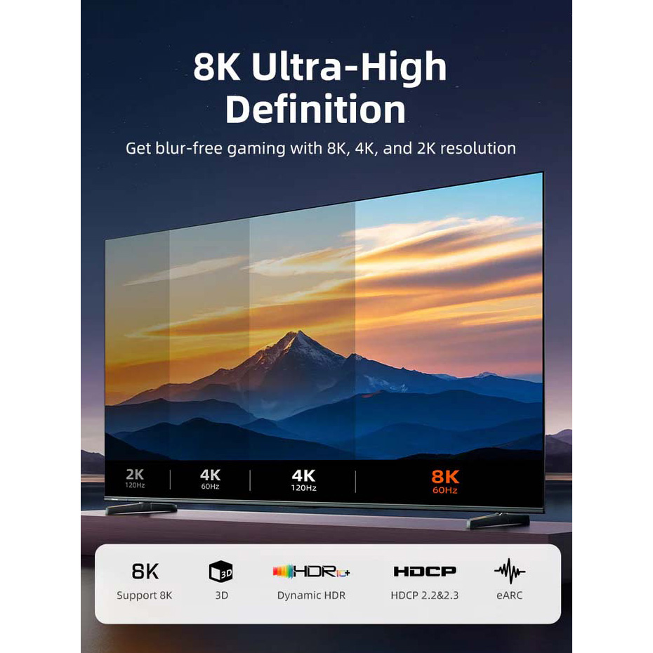 Адаптер CABLETIME 8K 60Hz Male to Female 90 Degree HDMI v2.1 Gray (CP41G)