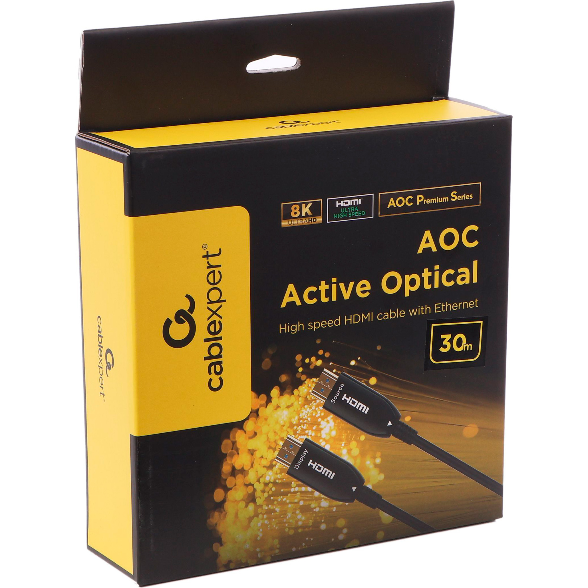 Кабель оптичний (AOC) CABLEXPERT Premium Series 8K HDMI v2.1 30м Black (CCBP-HDMI8K-AOC-30M-EU)