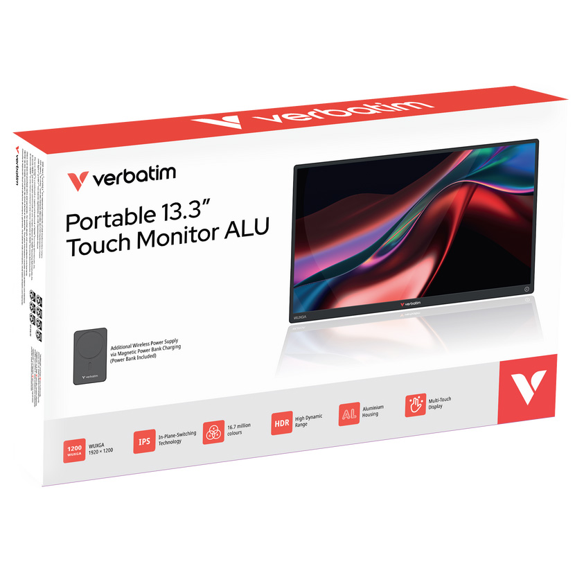 Портативний монітор 13.3" VERBATIM Portable Touch Monitor ALU 13.3"