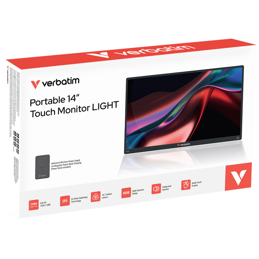 Портативний монітор 14" VERBATIM Portable Touchscreen Monitor Light 14"