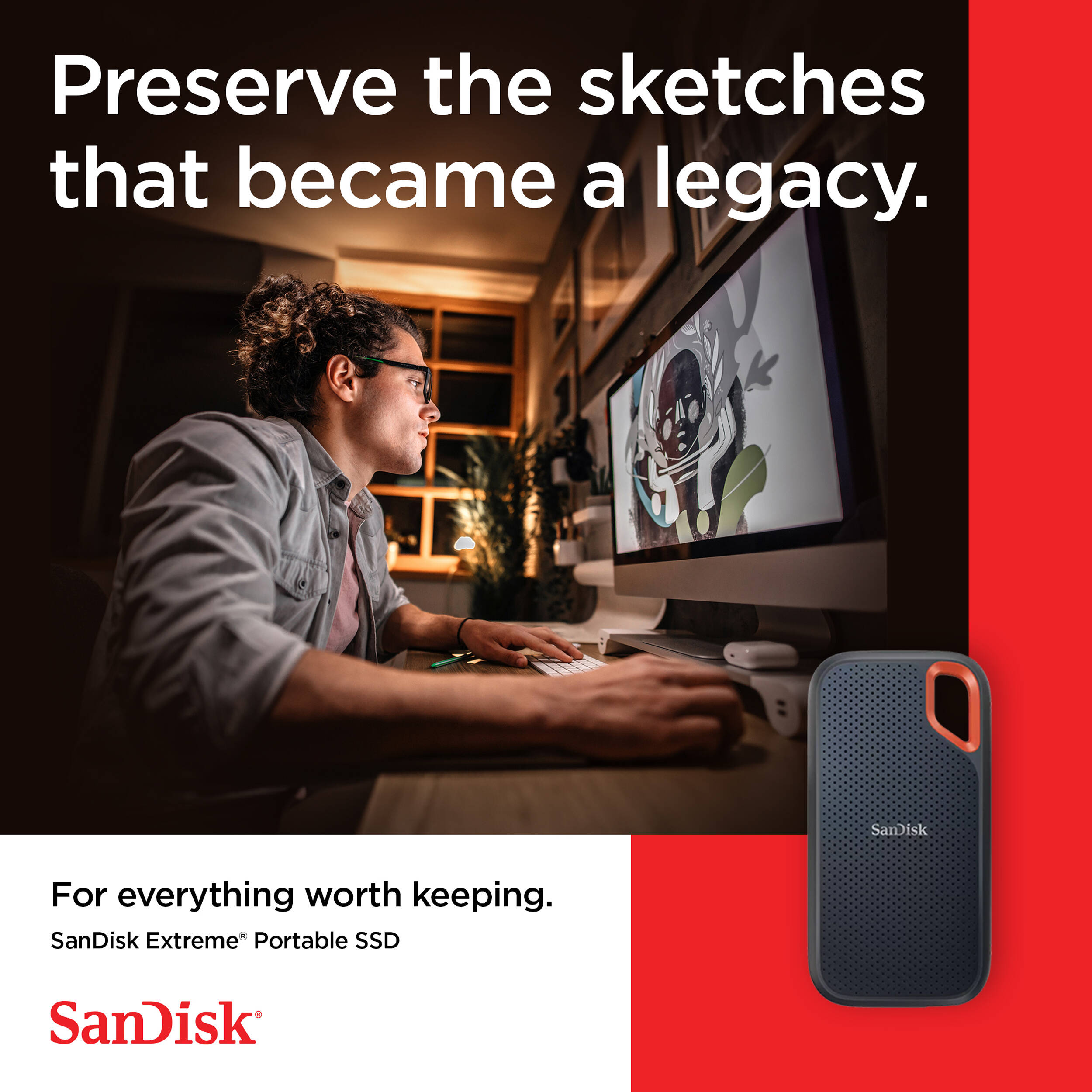 Портативний SSD диск SANDISK Extreme v2 2TB USB3.2 Gen2 Sky Blue (SDSSDE61-2T00-G25B)