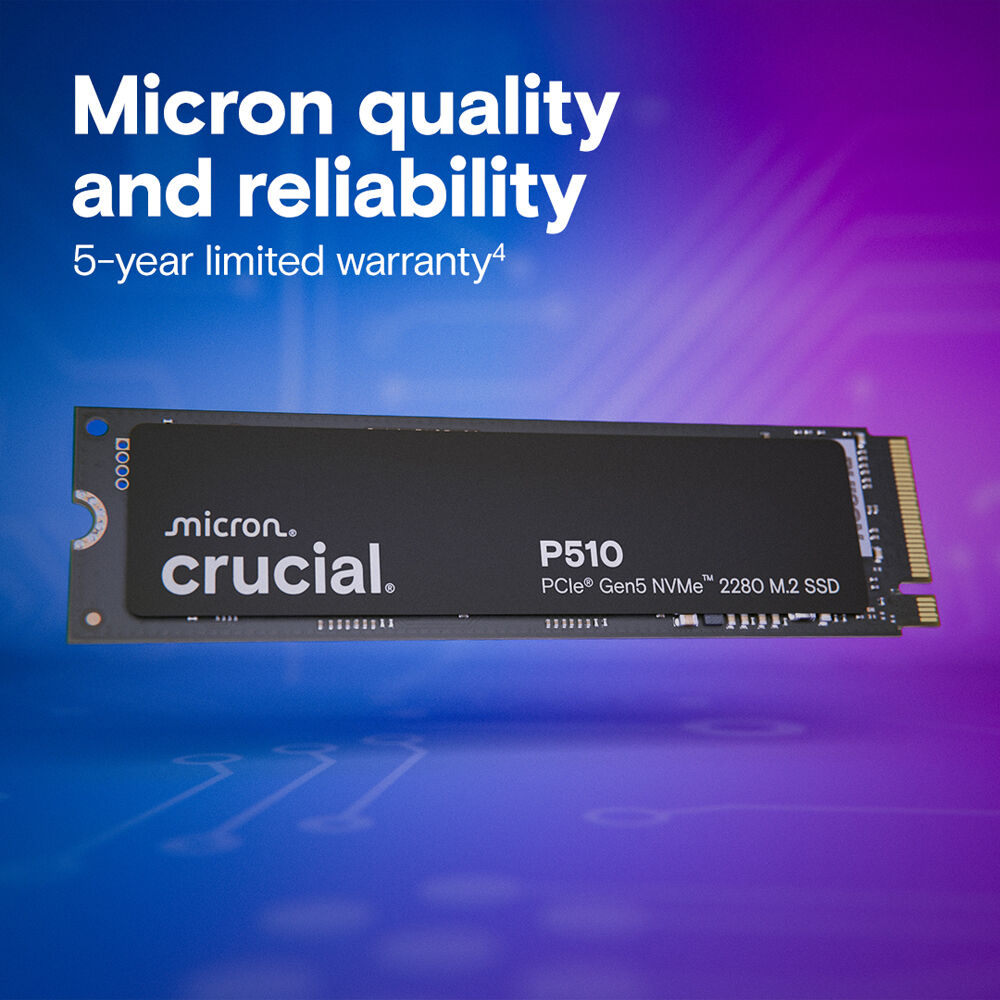 SSD диск CRUCIAL P510 1TB M.2 NVMe (CT1000P510SSD8)