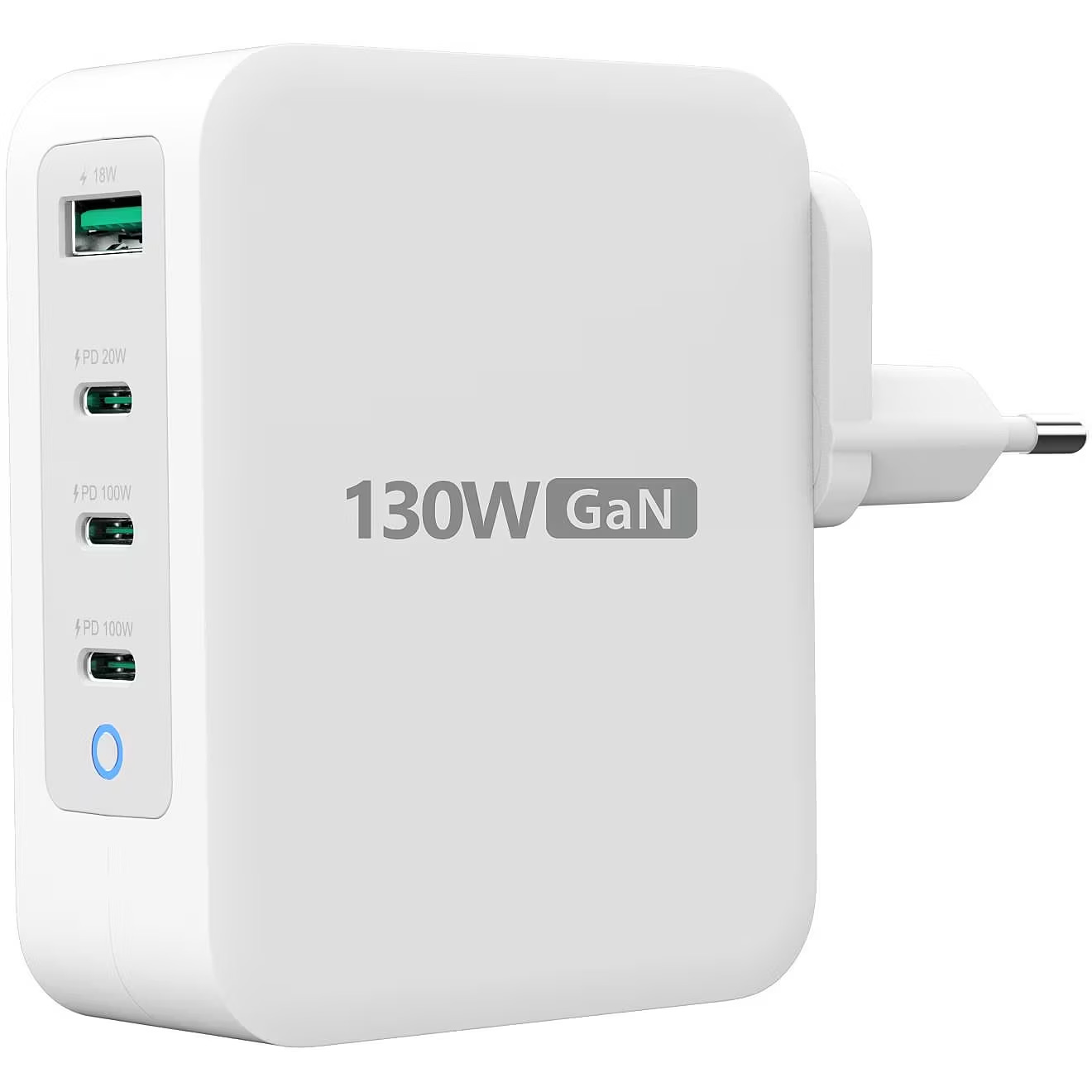 Зарядний пристрій J5CREATE 130W GaN USB-C 4-Port Charger White (JUP43130E-EN)