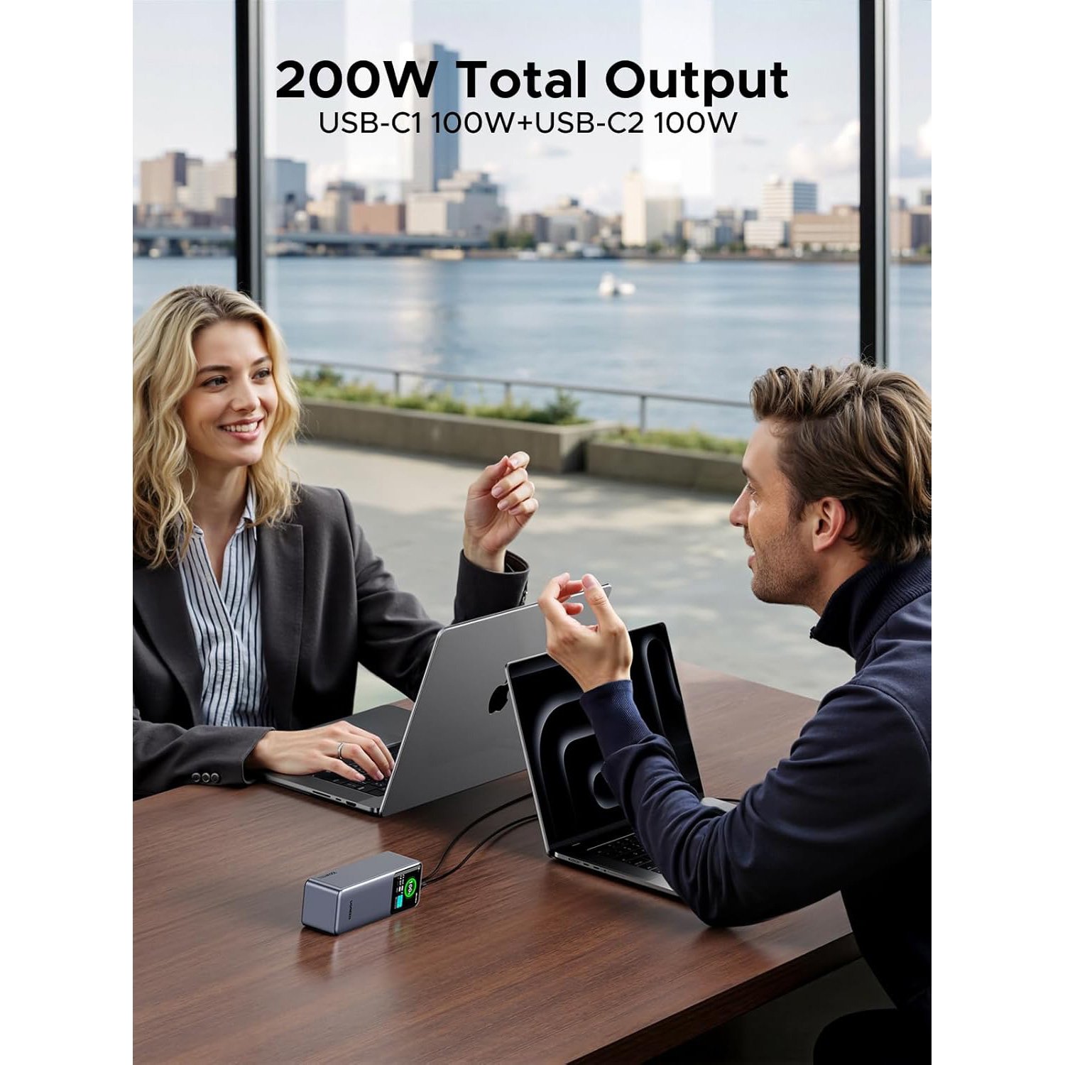 Повербанк UGREEN PB722 Nexode 200W 25000mAh Gray (35525B)