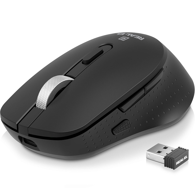 Миша REAL-EL RM-380 Wireless Black (EL123200057)