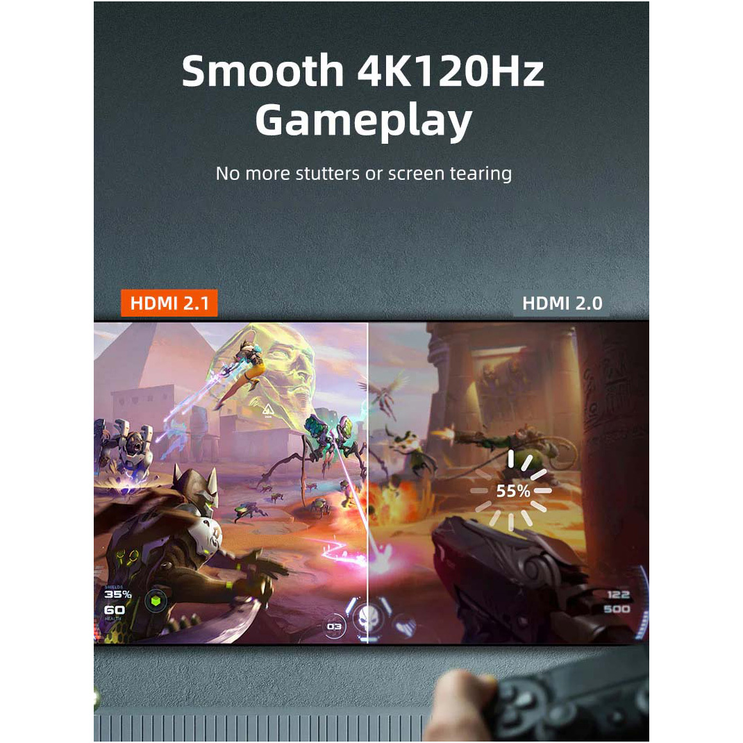 Адаптер CABLETIME 8K 60Hz Micro-HDMI/HDMI Black/Gray (CP46G)