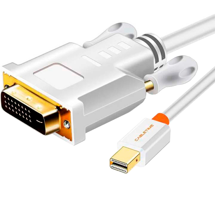 Кабель CABLETIME Mini DisplayPort - VGA 0.2м White (CD48K)