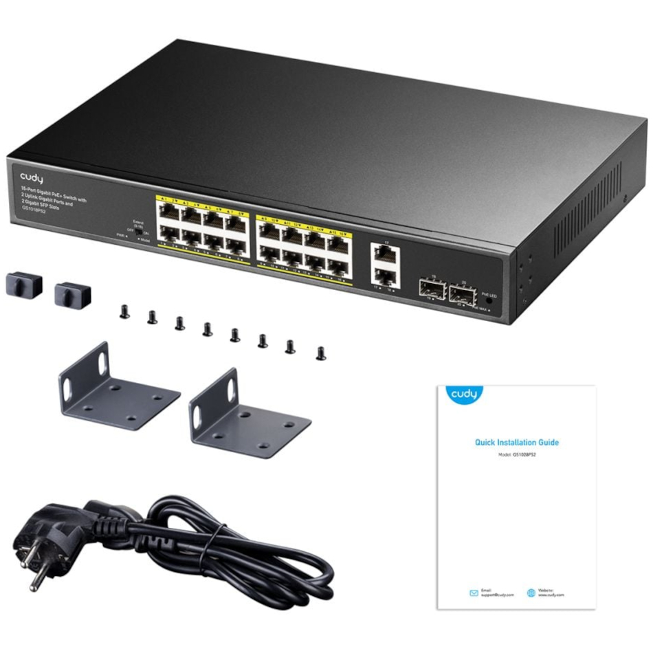Коммутатор CUDY GS1018PS2