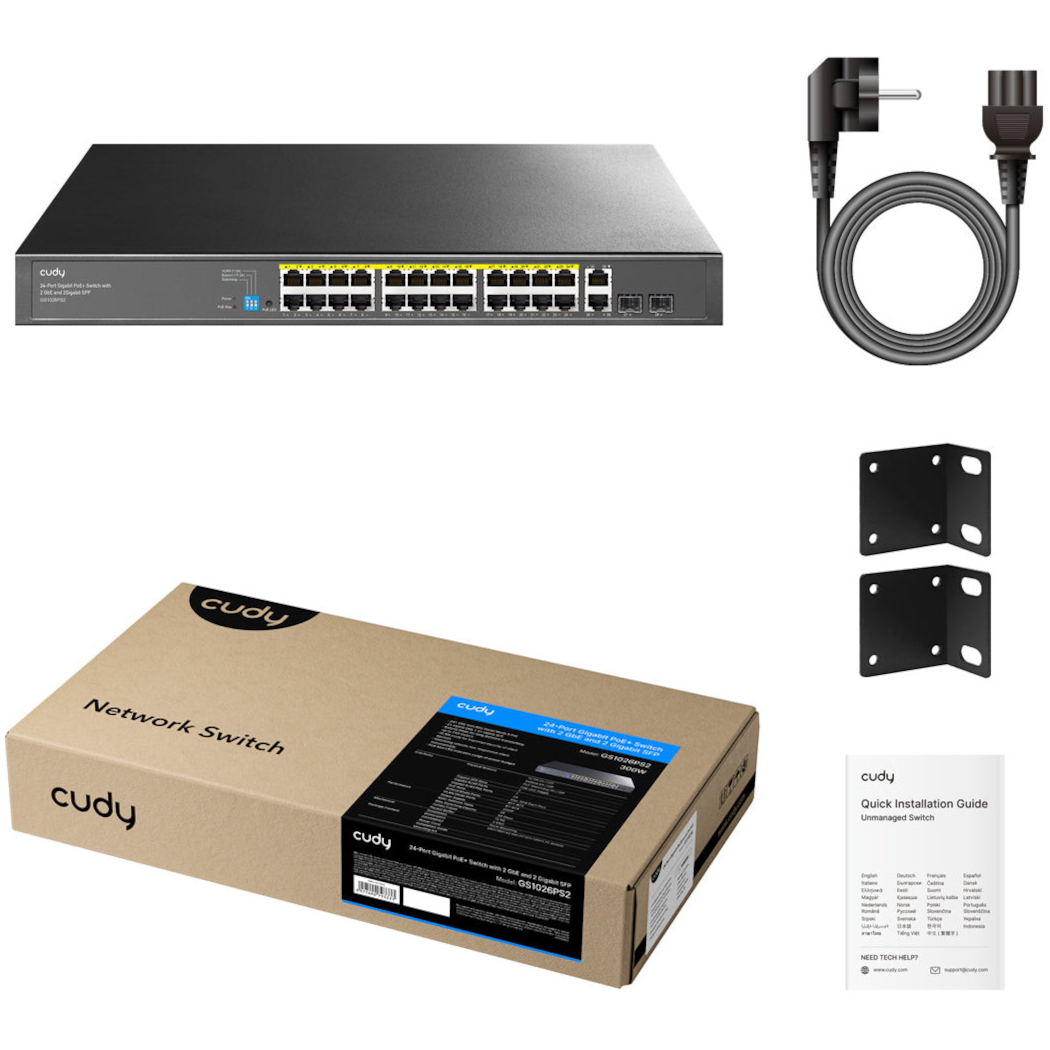 Коммутатор CUDY GS1026PS2
