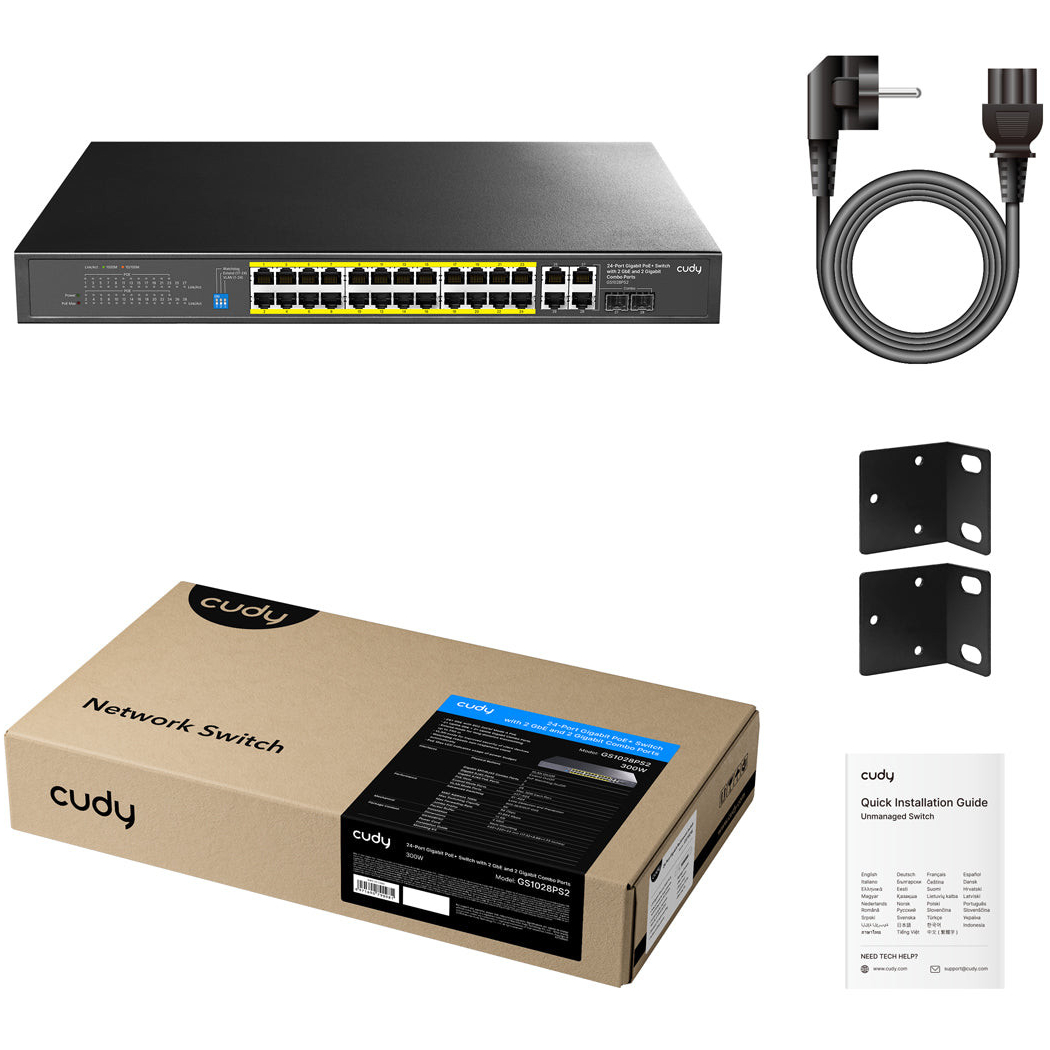 Коммутатор CUDY GS1028PS2