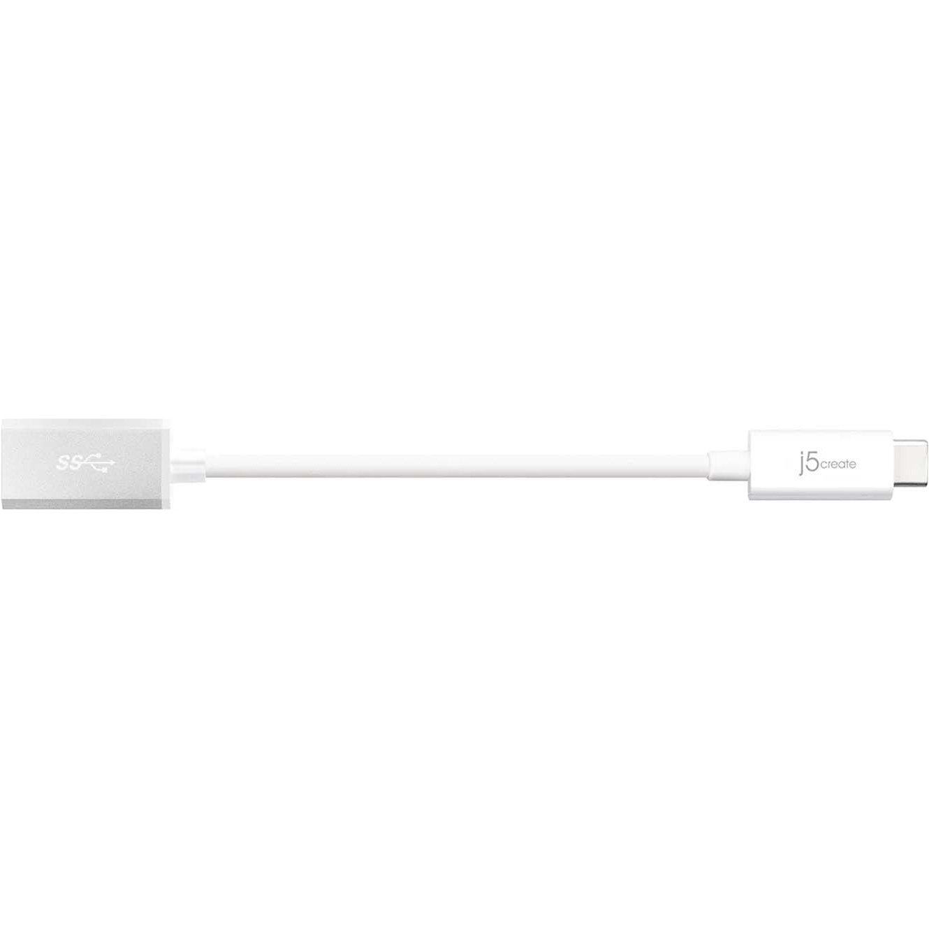 Кабель OTG J5CREATE USB3.1, USB-C Male to USB-A Female 0.1м White