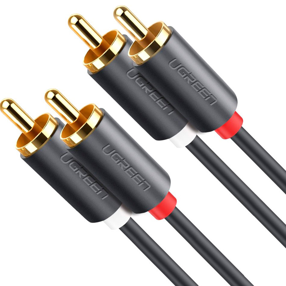 Кабель UGREEN AV104 Audio 2xRCA - 2xRCA 5м Black (10520)