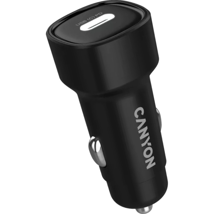 Автомобильное зарядное устройство CANYON OnDrive 30 1xUSB-C, 30W Black (CNE-CCABR2C)