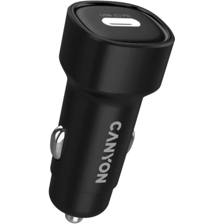 Автомобильное зарядное устройство CANYON OnDrive 30 1xUSB-C, 30W Black (CNE-CCABR2C)
