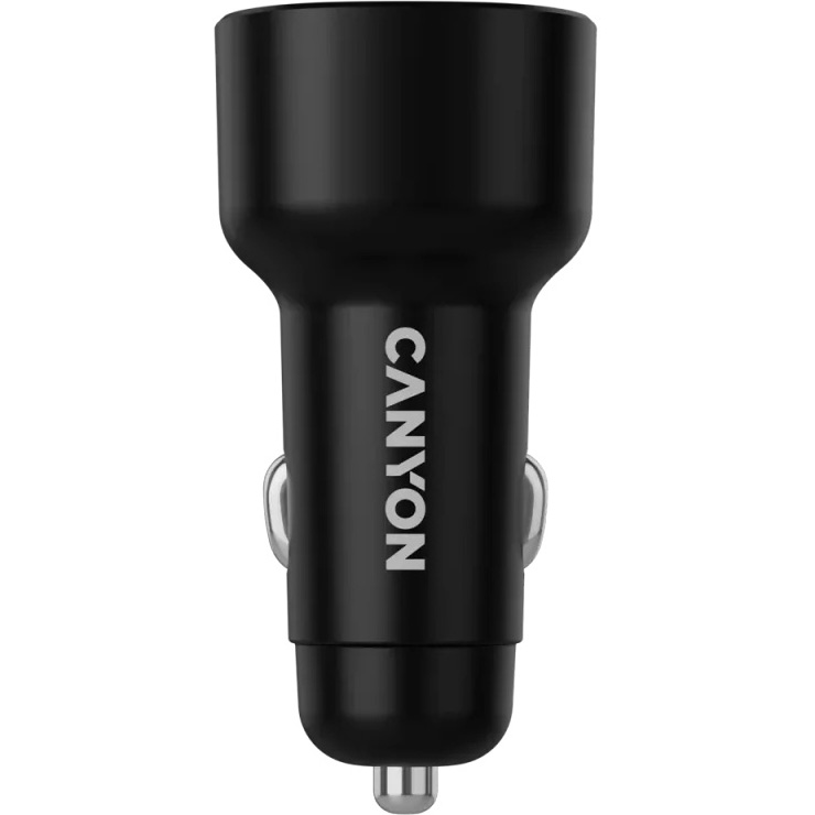 Автомобильное зарядное устройство CANYON OnDrive 60 2xUSB-C, 60W Black (CNE-CCABR3CC)
