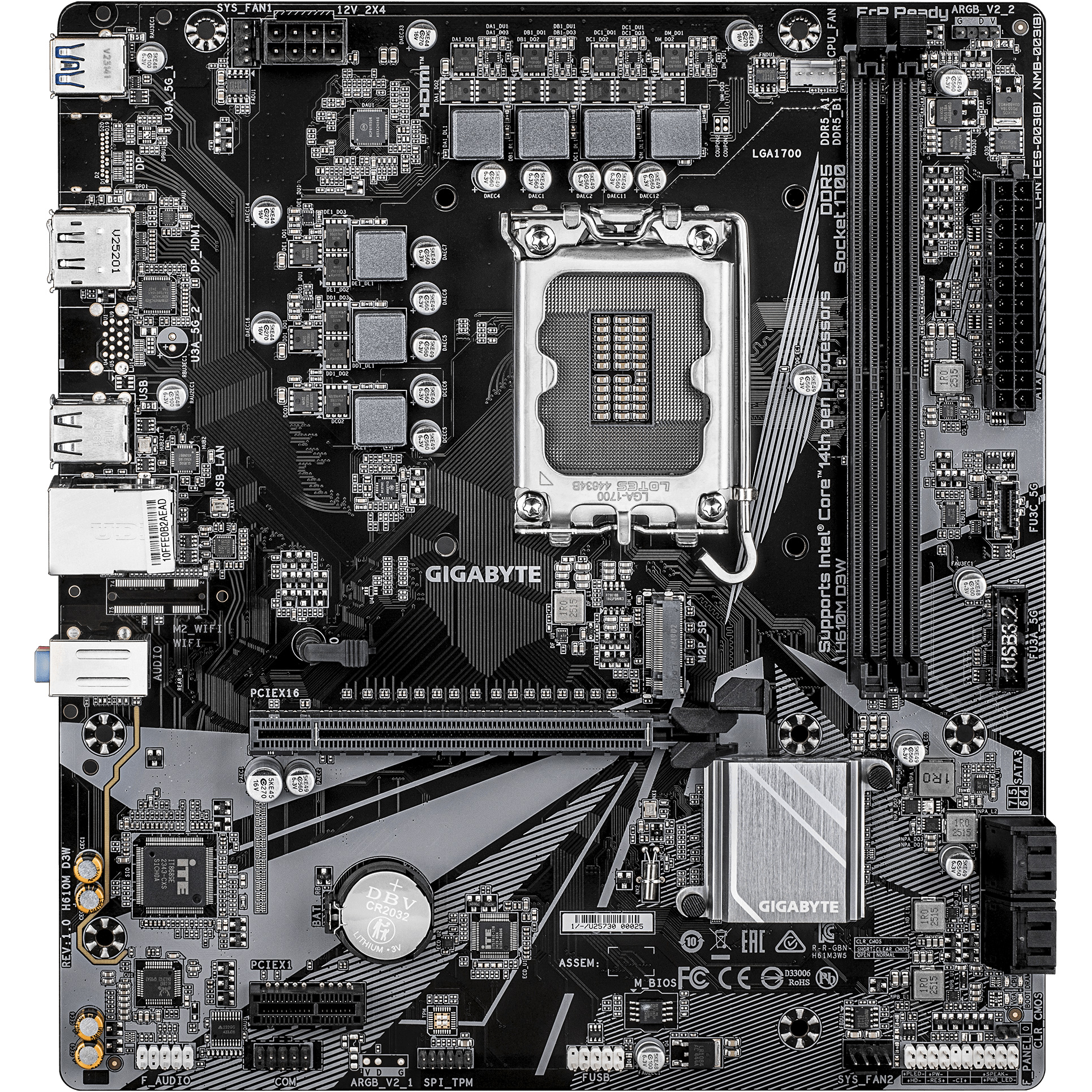 Материнская плата GIGABYTE H610M D3W