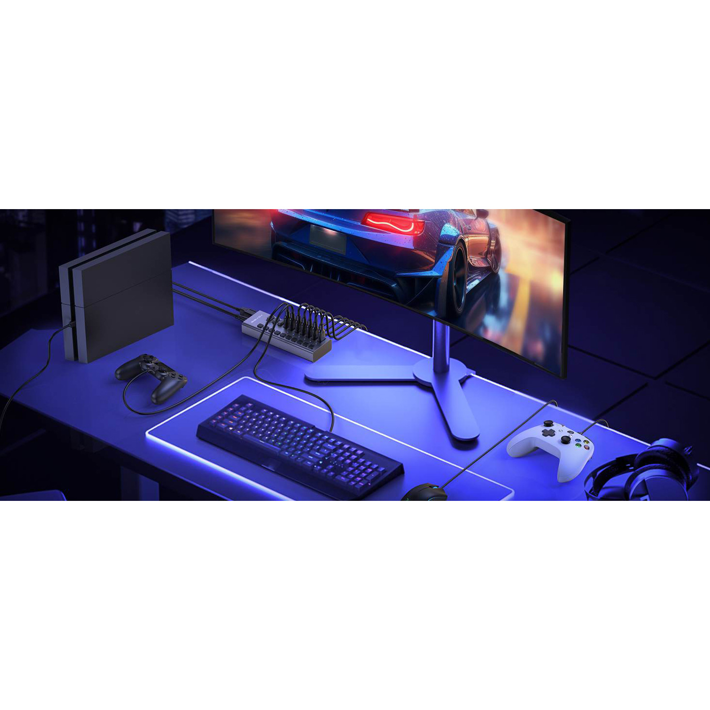 USB-хаб с выключателями ACASIS HB1602A USB-A to 10xUSB-A3.0