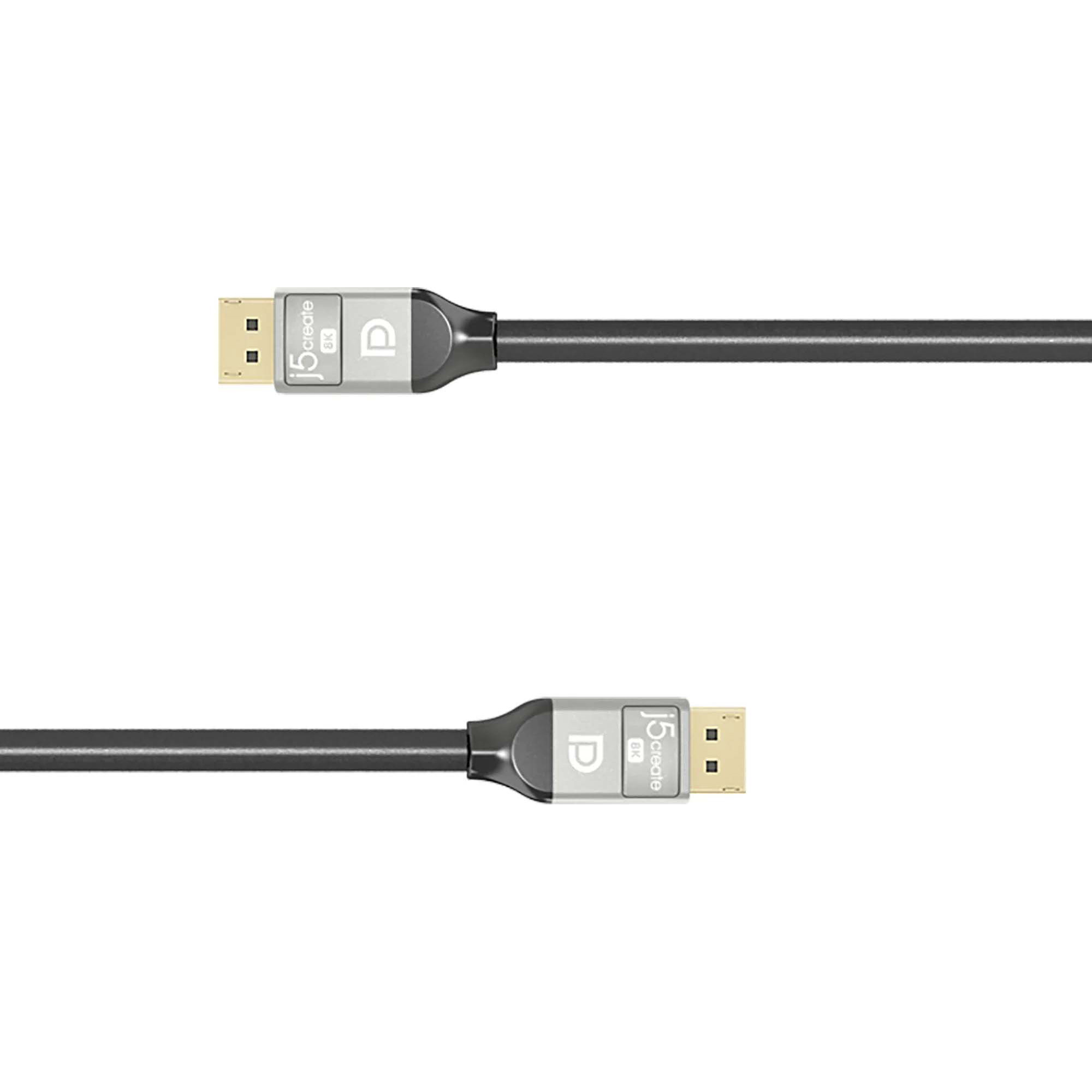 Кабель J5CREATE DisplayPort 8K DisplayPort 2м Black/Gray