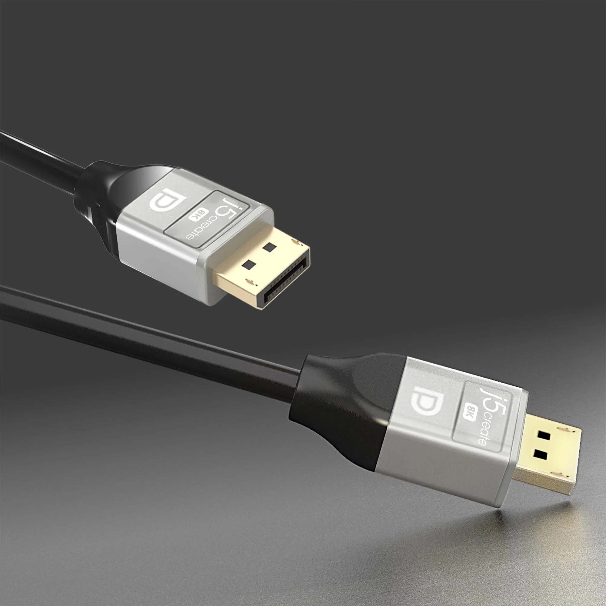 Кабель J5CREATE DisplayPort 8K DisplayPort 2м Black/Gray