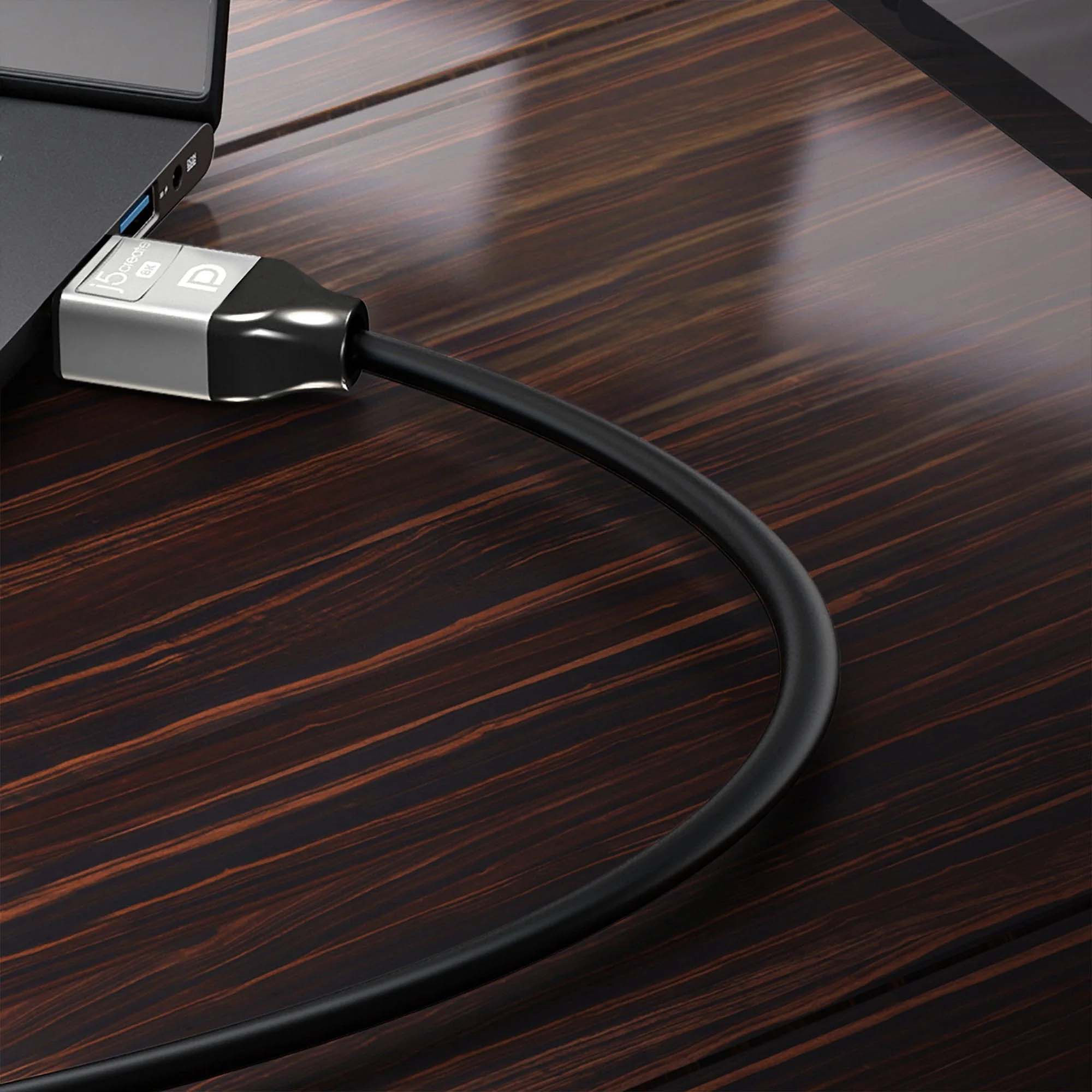 Кабель J5CREATE DisplayPort 8K DisplayPort 2м Black/Gray