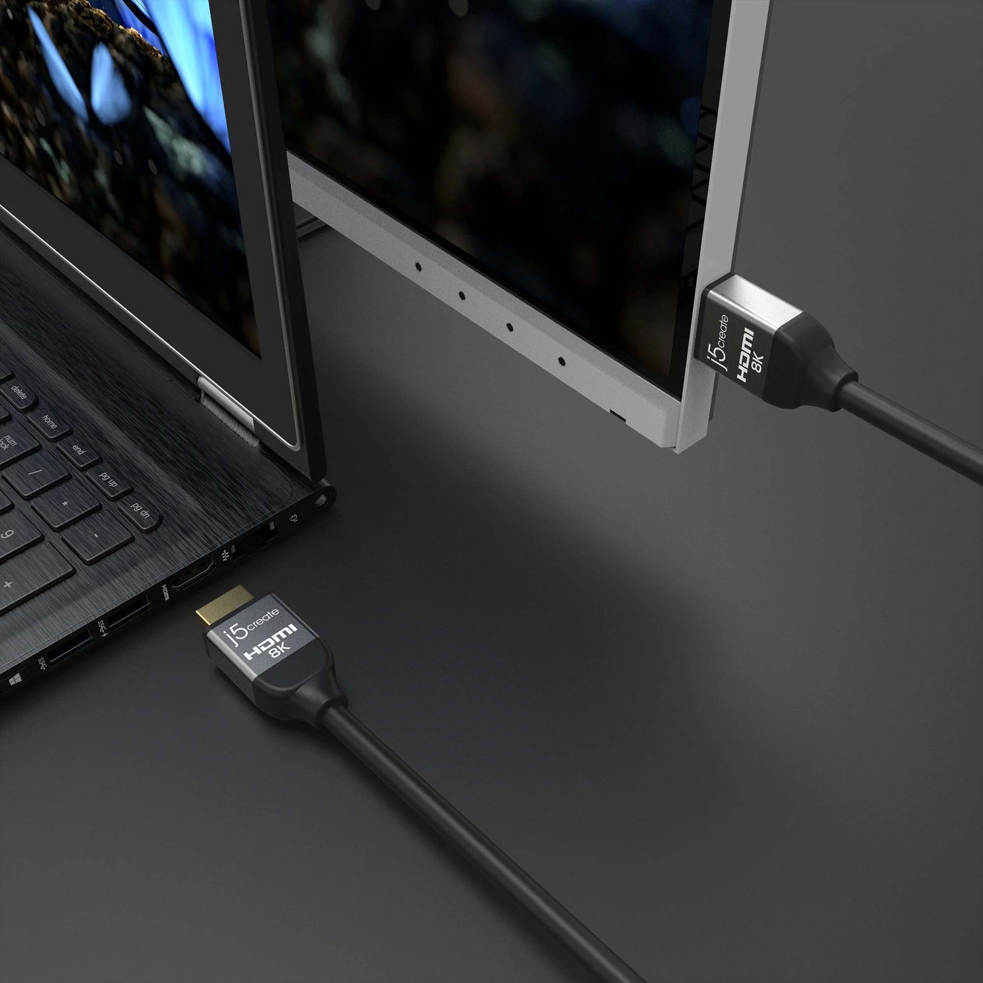 Кабель J5CREATE HDMI 8K HDMI v2.1 2м Black/Gray