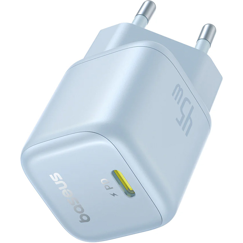 Зарядний пристрій BASEUS PicoGo GaN Fast Charger 1C 45W Blue (P10176800313-00)