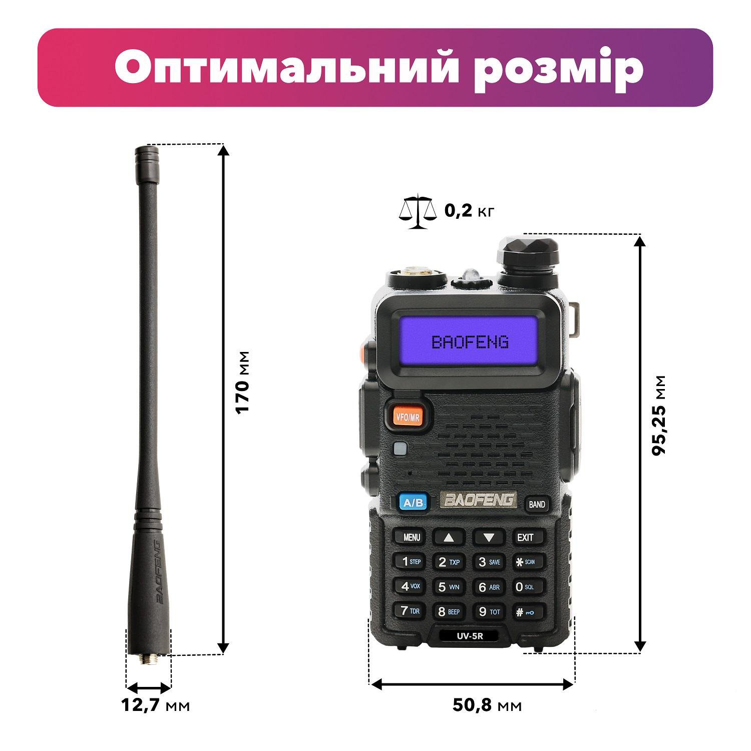 Рація BAOFENG UV-5R 5W Black (UV-5R BLACK)