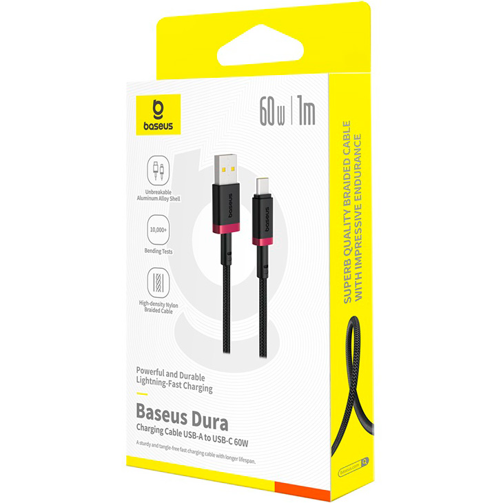 Кабель BASEUS Dura Series Fast Charging Cable USB to Type-C 60W 2м (P10377802U01-03)