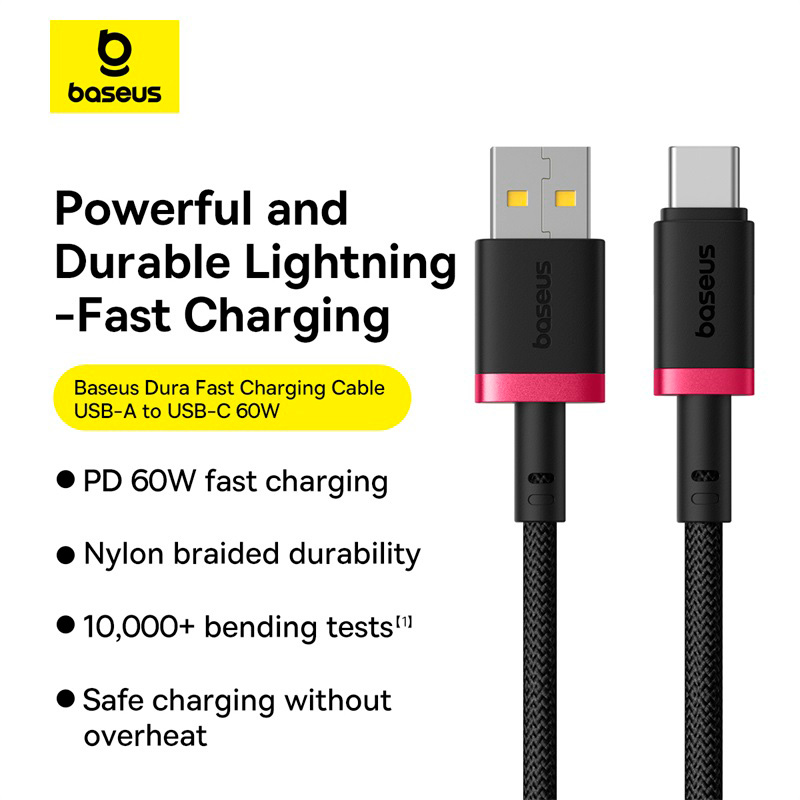 Кабель BASEUS Dura Series Fast Charging Cable USB to Type-C 60W 2м (P10377802U01-03)