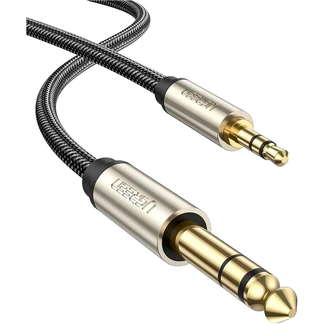 Кабель UGREEN AV127 mini-jack 3.5 mm - jack 6.35 mm 5м Gray (10630)