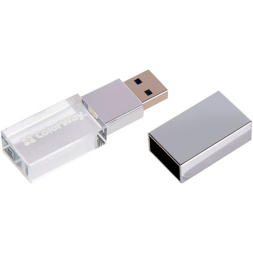 Флешка 32GB COLORWAY Crystal USB 3.0 (CW-USBCL32)